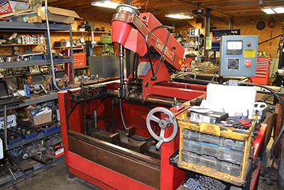 Dynamometer machine shop equipment at Precision Machine Service.